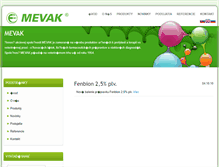 Tablet Screenshot of mevak.sk